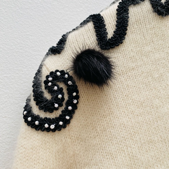 Vintage - Cream Soft Angora Cardigan - Picture 10 of 10